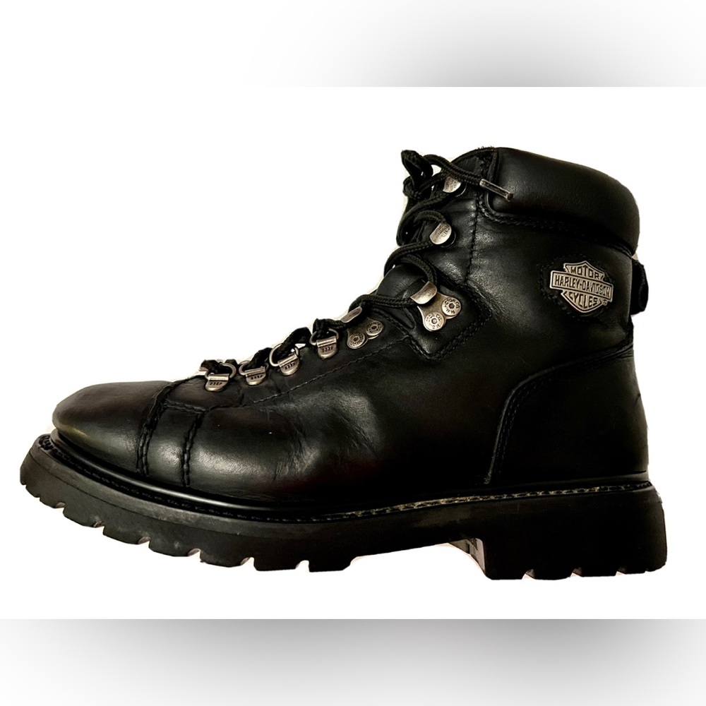Harley Davidson Dipstick Boots Men's Size 8.5 Black Leather Motorcycle D91610 - Picture 12 of 16